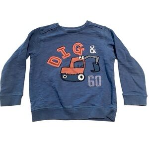 Next Direct Boys 4-5yr Pullover Thin Sweatshirt Sweater Dig Construction Truck